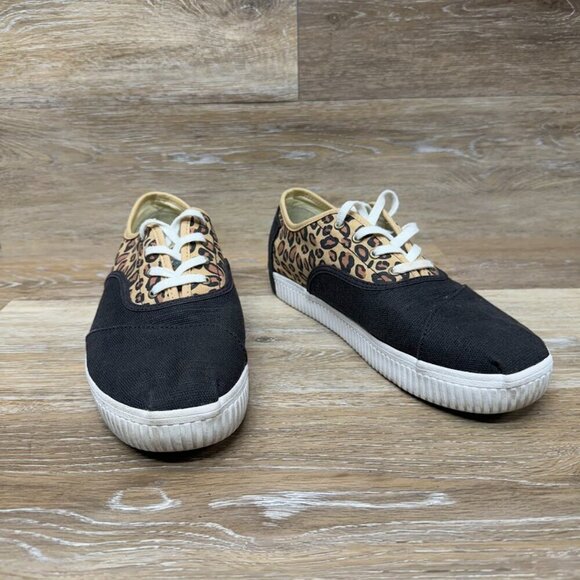 Toms Cordones Indio Leopard Canvas Platform Sneaker Women's Size 8 - Picture 6 of 6